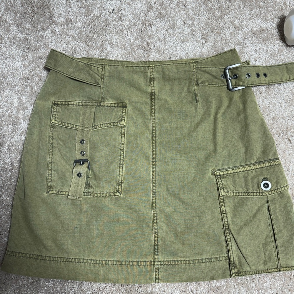 Free People Military Green Skirt